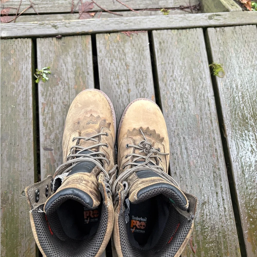 Timberland PRO Evergreen Men's Tan Work Boots - Picture 2 of 5